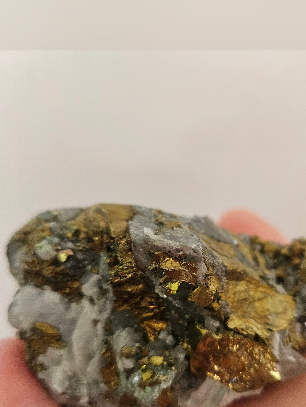 Vintage Raw Pyrite & Quartz Crystal Cluster Mineral Specimen - Natural Fool's Go